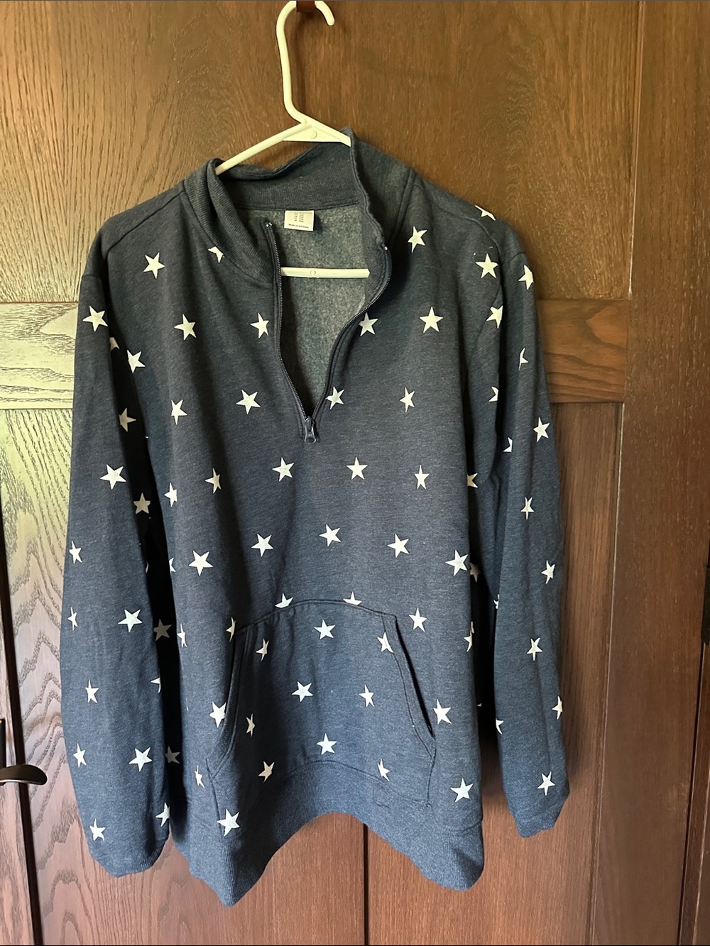 Amazon Essentials Navy Star-Print Half-Zip Pullover